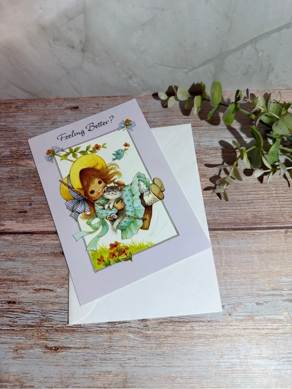 Vintage Greeting Card Feeling Better? Get Well Soon Made in USA
